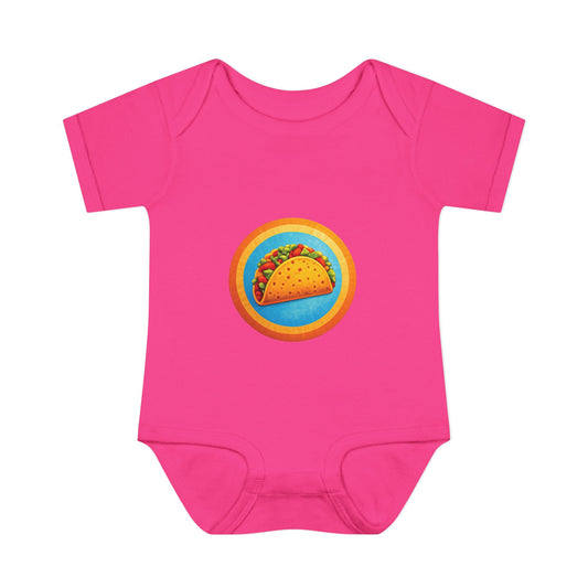 Sassy Sloth Taco Badge Baby Onesie